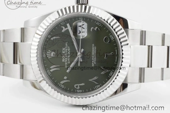 Good Copy Rolex Watches Green 41 V Oyster Steel VR3235 JDF Markers SS Dial Bracelet Sundust Arabic QuickDry DateJust 904L on 2238 0111